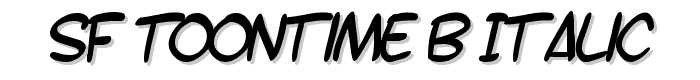 SF Toontime B Italic font